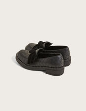 Bow Detail Loafers, Black (BLACK), large
