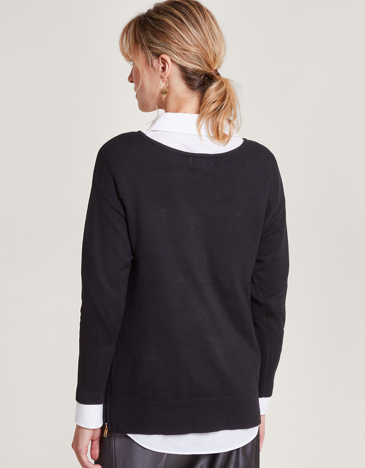 Slash neck sweatshirt clearance