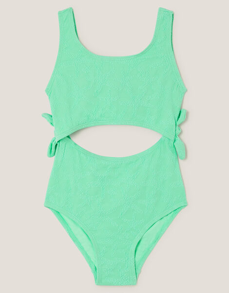 Starfish Imprint Cut Out Swimsuit, Green (GREEN), large