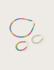 Rainbow Embellished Accessory Set, , large