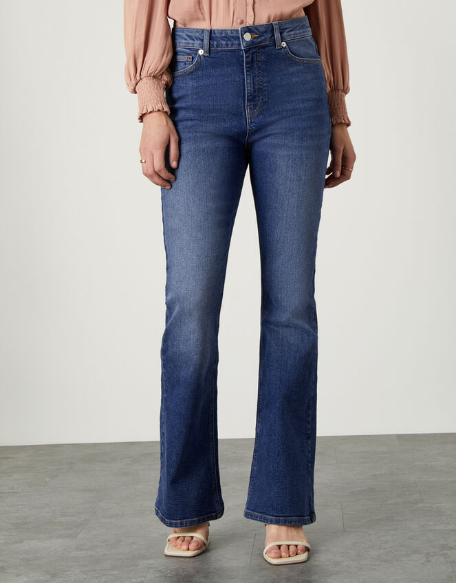 Denim Flare Jeans, Blue (DENIM BLUE), large