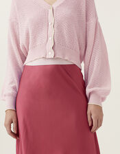 Mirla Beane Silk Effect Bias Cut Skirt, Pink (PINK), large