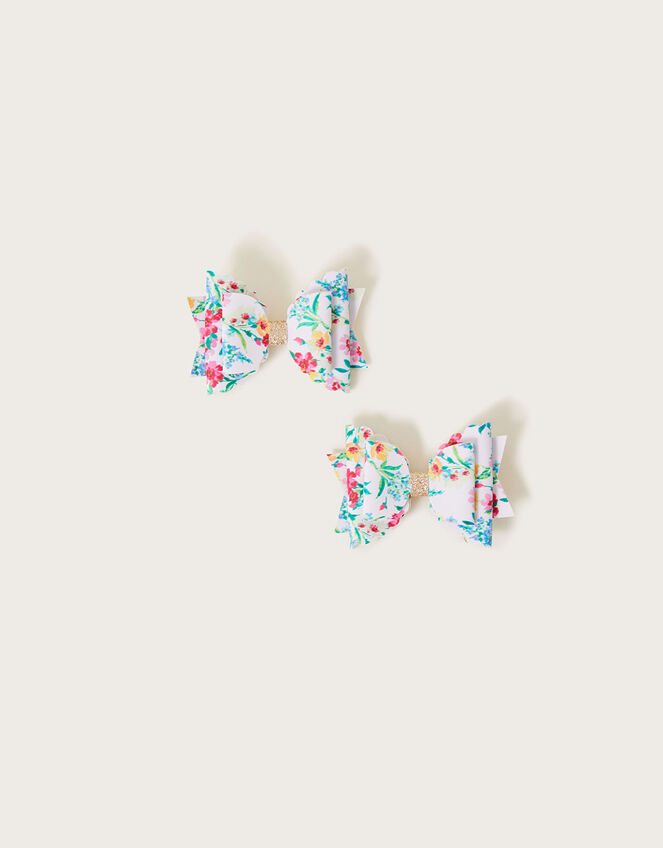 Bowtique Floral Print Clips Set of Two, , large