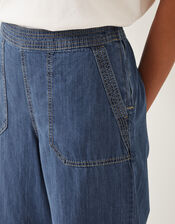 Harper Short Wide Leg Jeans, Blue (DENIM BLUE), large