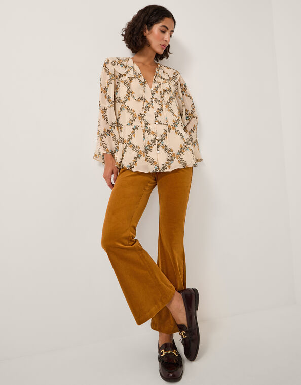 Cassidy Corduroy Flare Pants, Camel (CAMEL), large