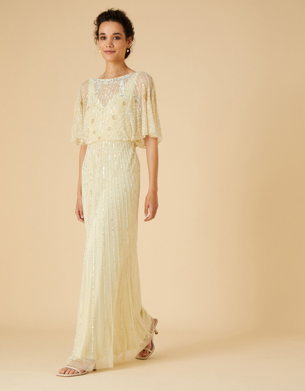 Monsoon yellow lace dress discount