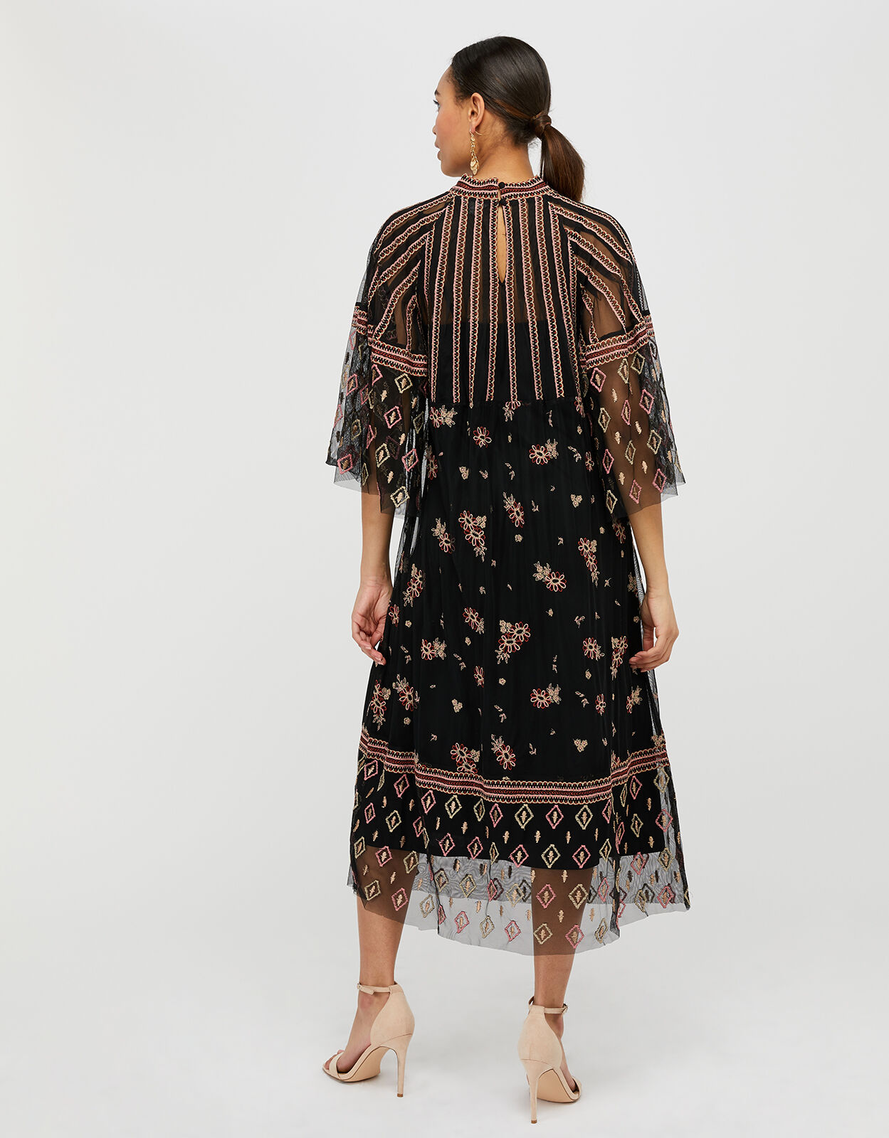Atelier Willow Embroidered Midi Dress