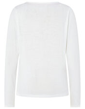 Sequin Horse Top with LENZING™ ECOVERO™, Ivory (IVORY), large