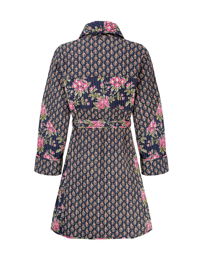 East Charlotte Quilted Floral Print Jacket, Blue (BLUE), large