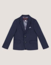 Harry Herringbone Suit Jacket, Blue (NAVY), large