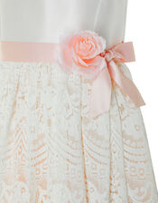 Scalloped Lace Occasion Dress, Pink (PALE PINK), large