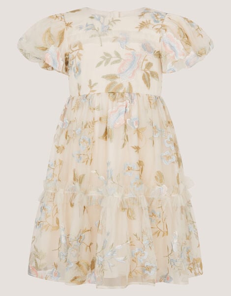 Azalea Ruffle Floral Embroidered Party Dress, Multi (MULTI), large