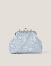 Taylor Beaded Clip Frame Bag, Blue (BLUE), large