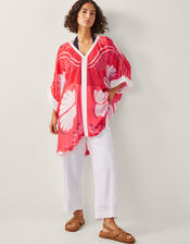 Nara Shell Print Mini Kaftan, Orange (RUST), large