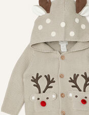 Newborn Reindeer Cardigan, Multi (MULTI), large