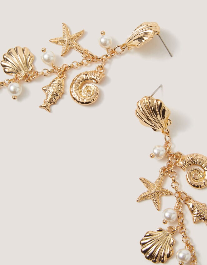 Sea Charm Drop Earrings, , large