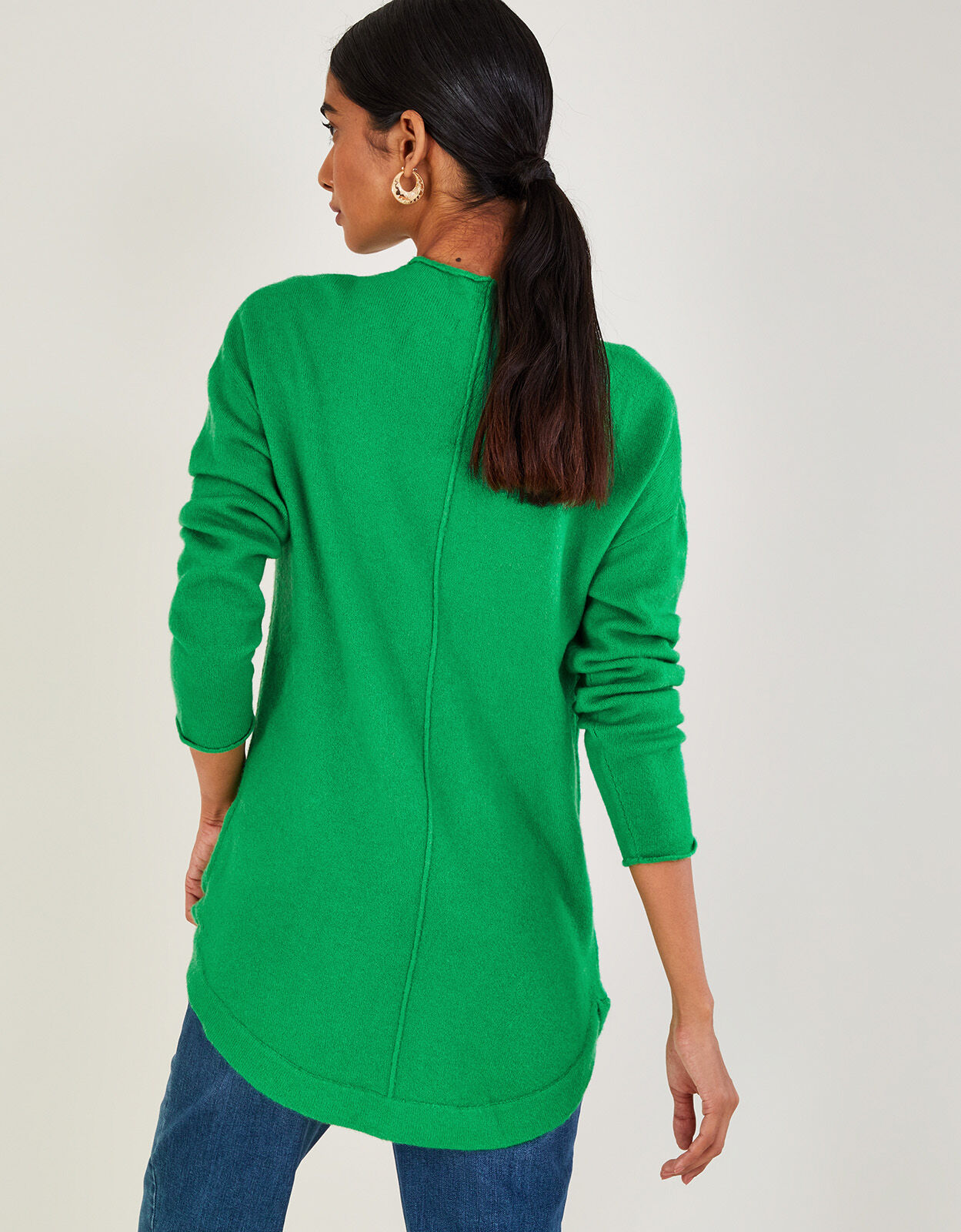 Green longline jumper outlet