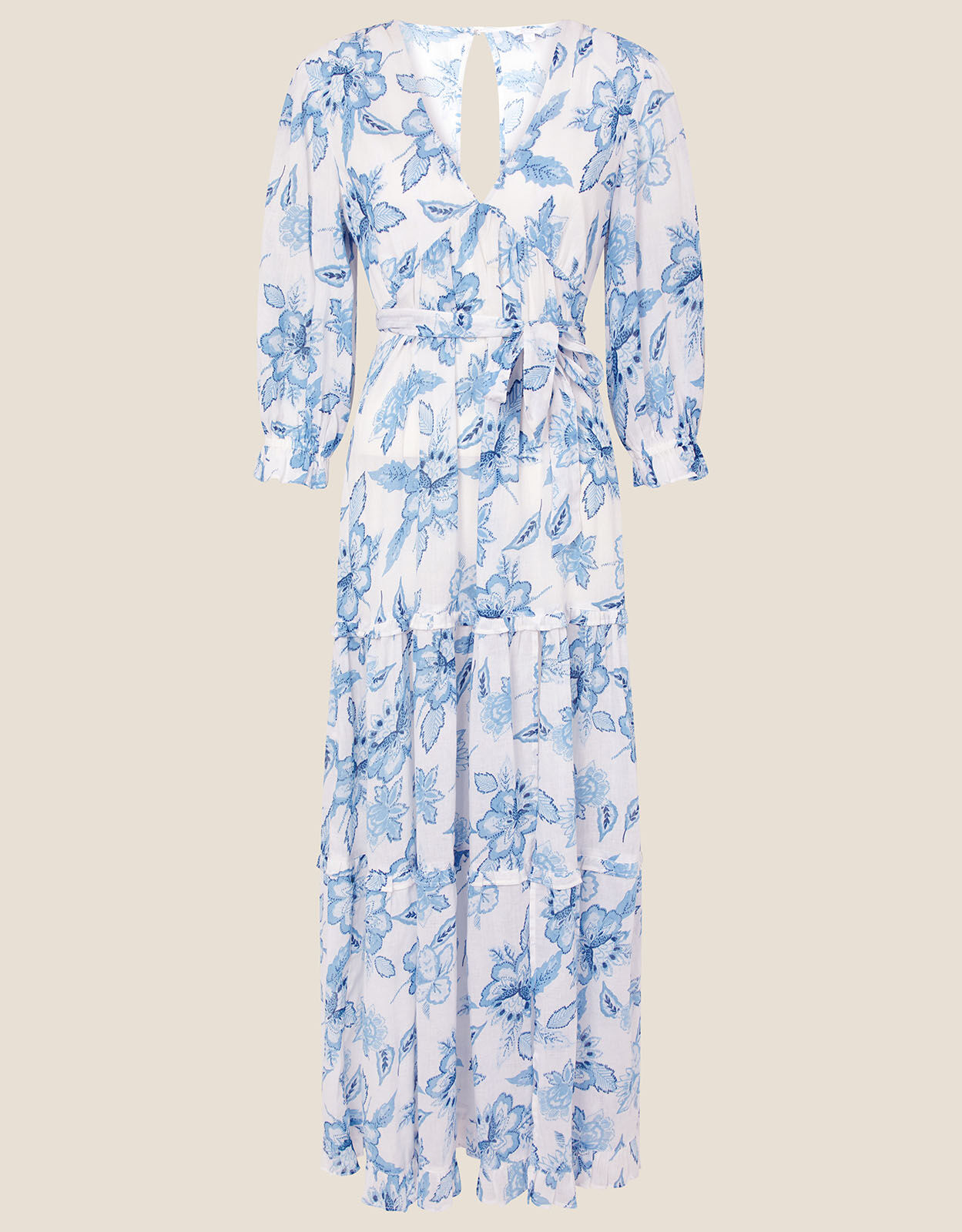 Monsoon navy floral dress sales