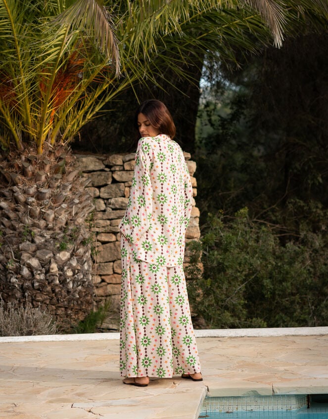 La Galeria Elefante Star Print Blouse, Orange (PEACH), large