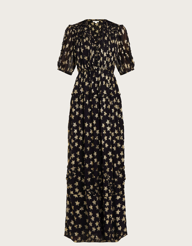 Serenity Star Maxi Dress, Black (BLACK), large