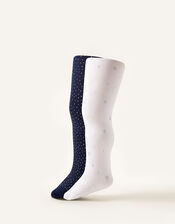 Star and Sparkle Tights Set of Two, Multi (MULTI), large