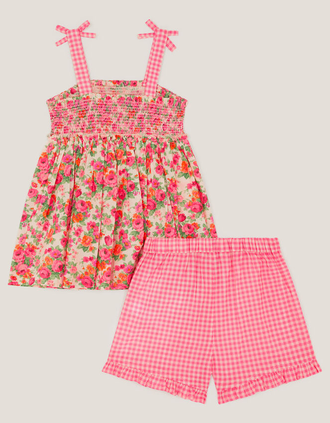Baby Floral Print Top & Shorts Set, Pink (PINK), large
