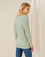 Fran Longline Jumper, Green (GREEN), large