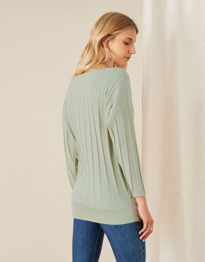 Fran Longline Jumper, Green (GREEN), large