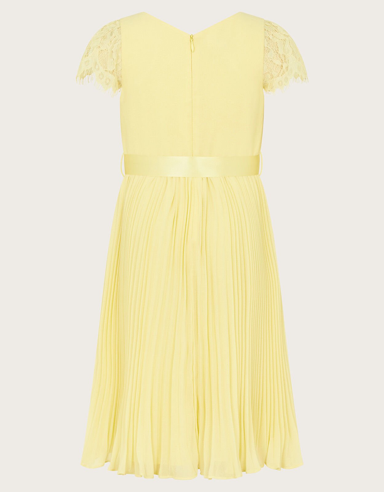 Katy Lace Pleated Dress Yellow Girls Dresses Monsoon Global
