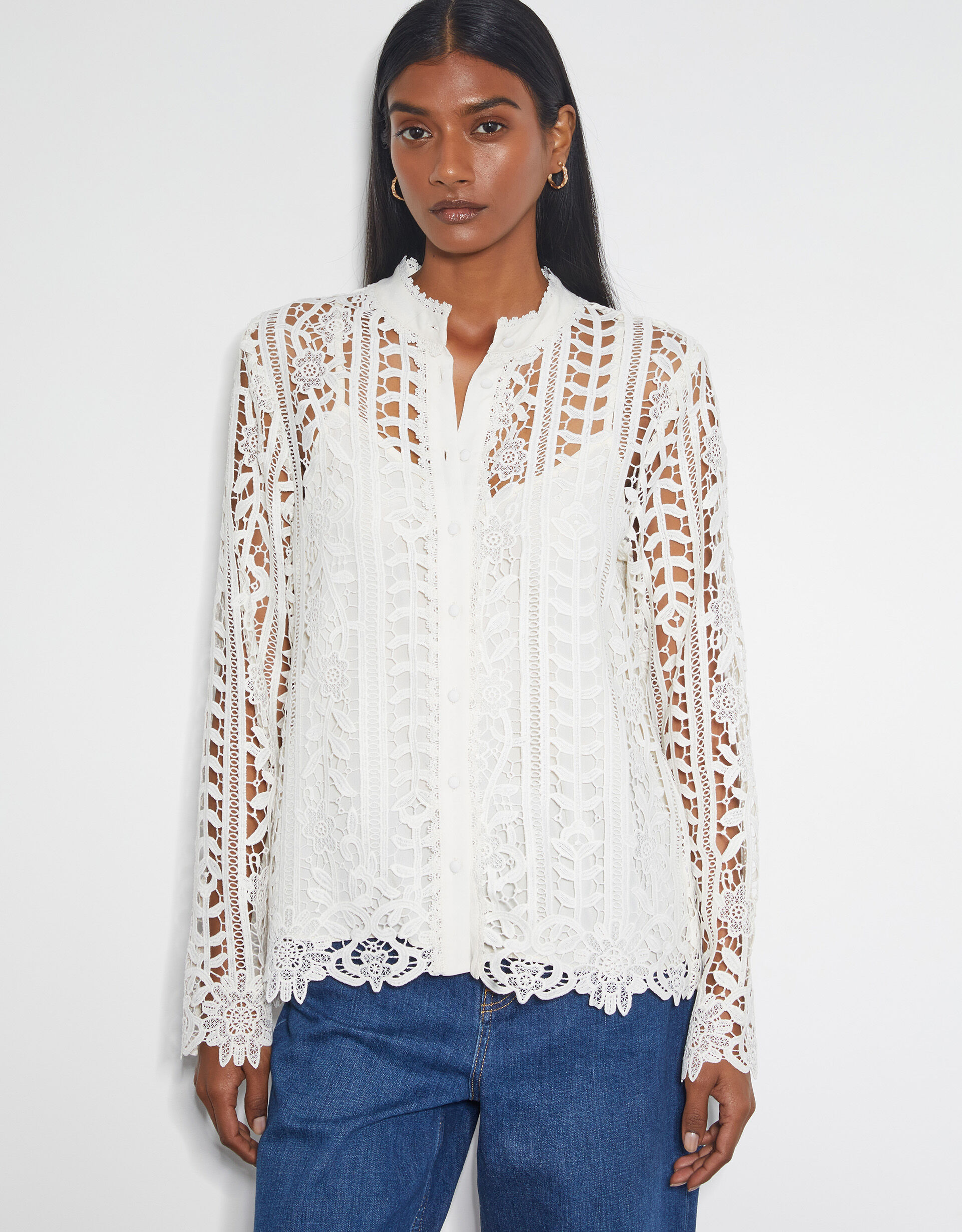 Ivory Women s Tops T Shirts Dressy Tops Floral Tops Camis Monsoon Global