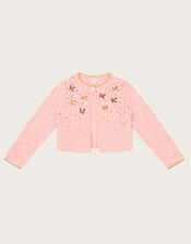 Heart Sequin Detail Knit Bolero , Pink (PINK), large