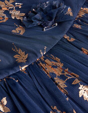 Loralie Foil Print Dress, Blue (NAVY), large