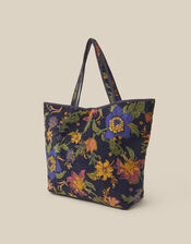 Princella Floral Corduroy Tote Bag, , large