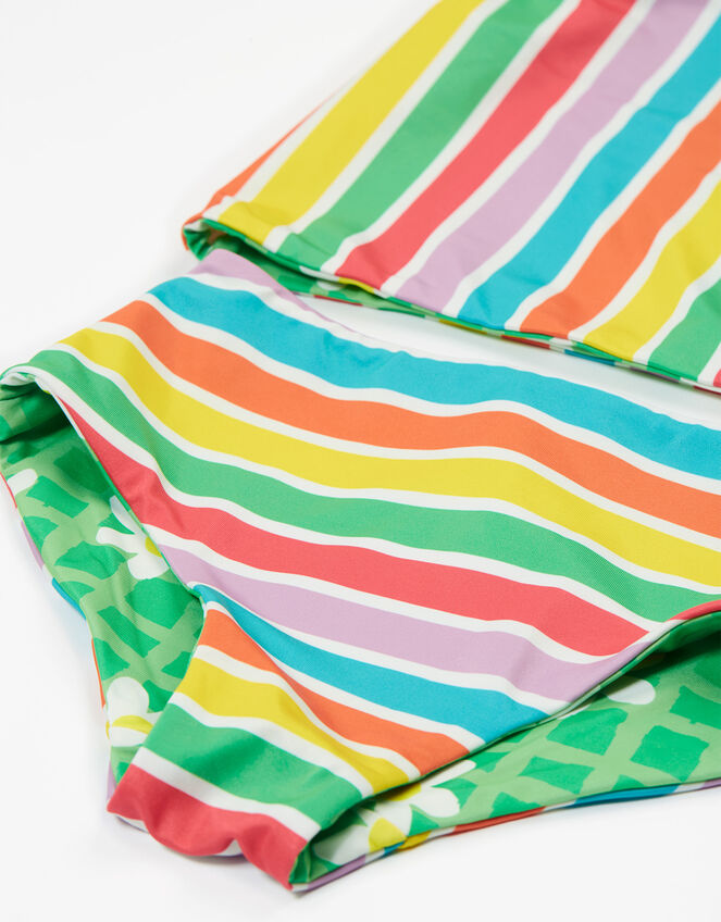 Frugi Tegan Reversible Tankini Set, Multi (MULTI), large