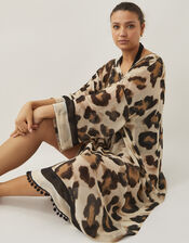 Adra Leopard Print Kaftan, , large