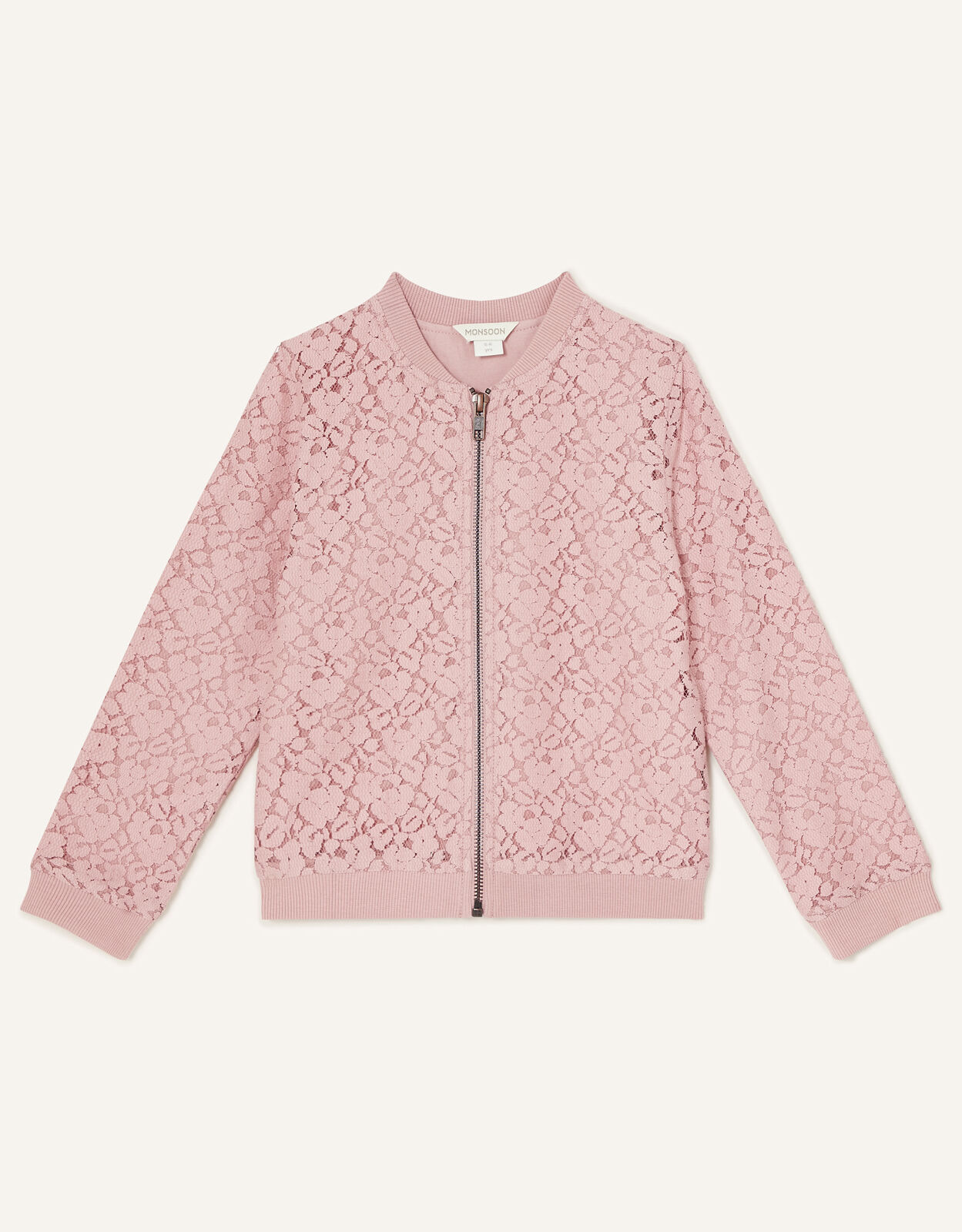 Lace Bomber Jacket Pink Girls Cardigans Monsoon US