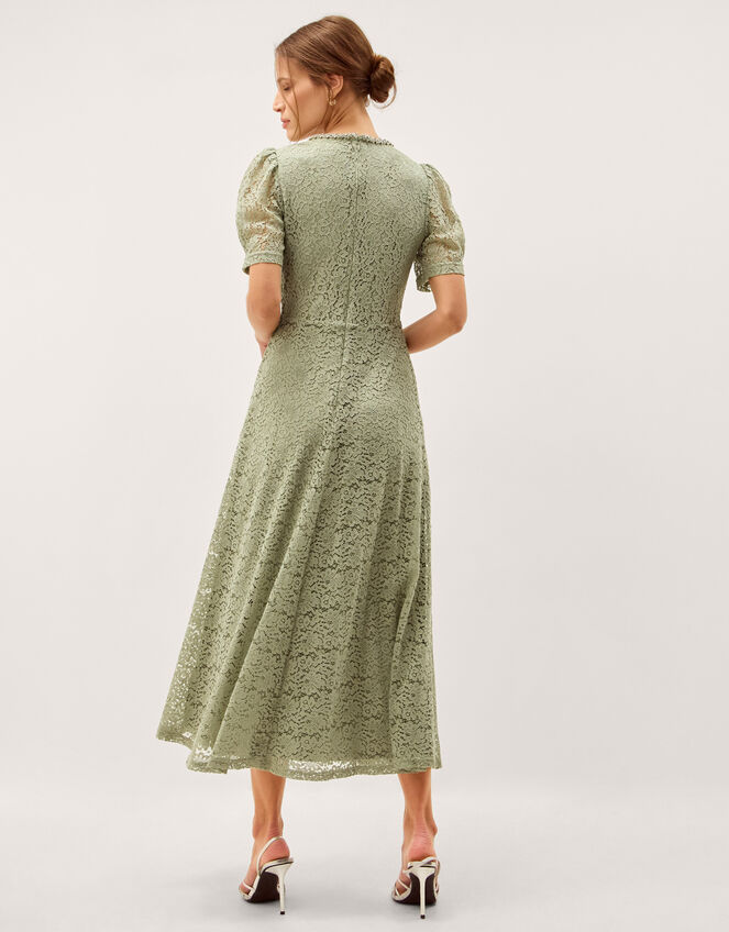 puff sleeve midi dress formal Rihoas Casual Short 100% Polyester Flawless Puff Sleeve Corset Midi