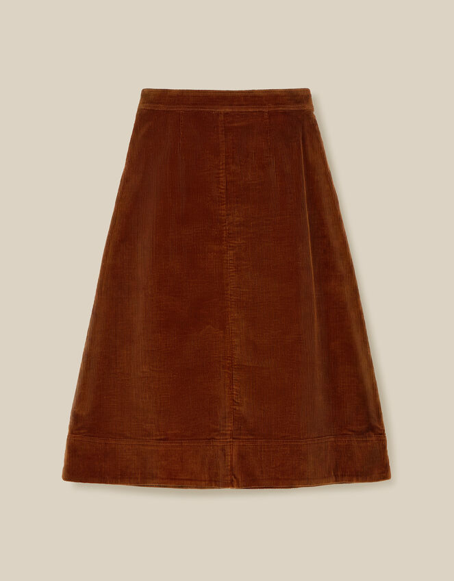 Nicky Corduroy Midi Skirt, Cognac (COGNAC), large