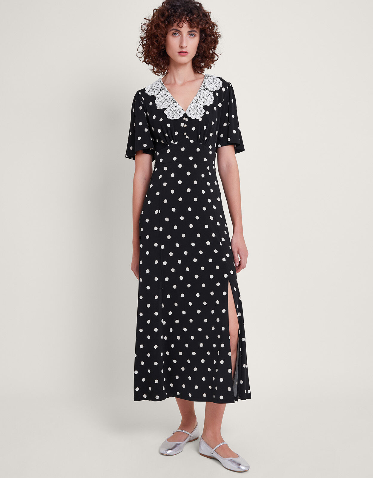Monsoon black and white dress clearance