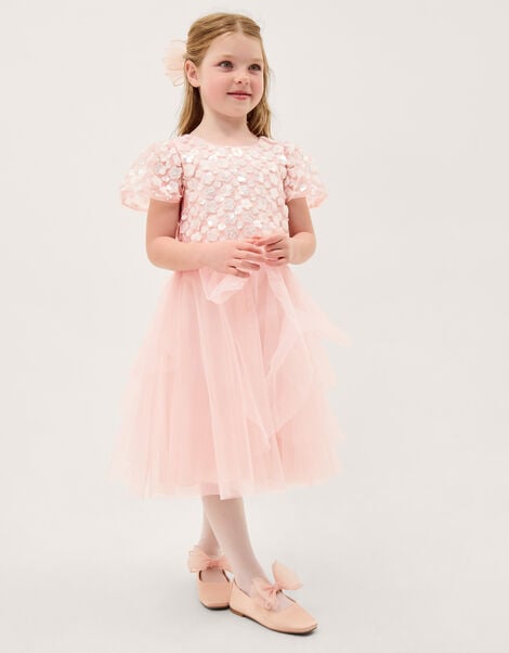 Inaya Floral Sequin Party Dress, Pink (PINK), large