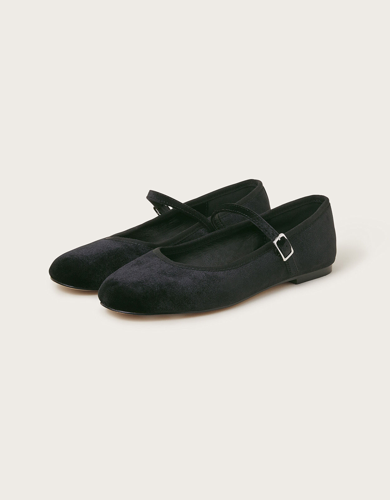 Black velvet flats clearance