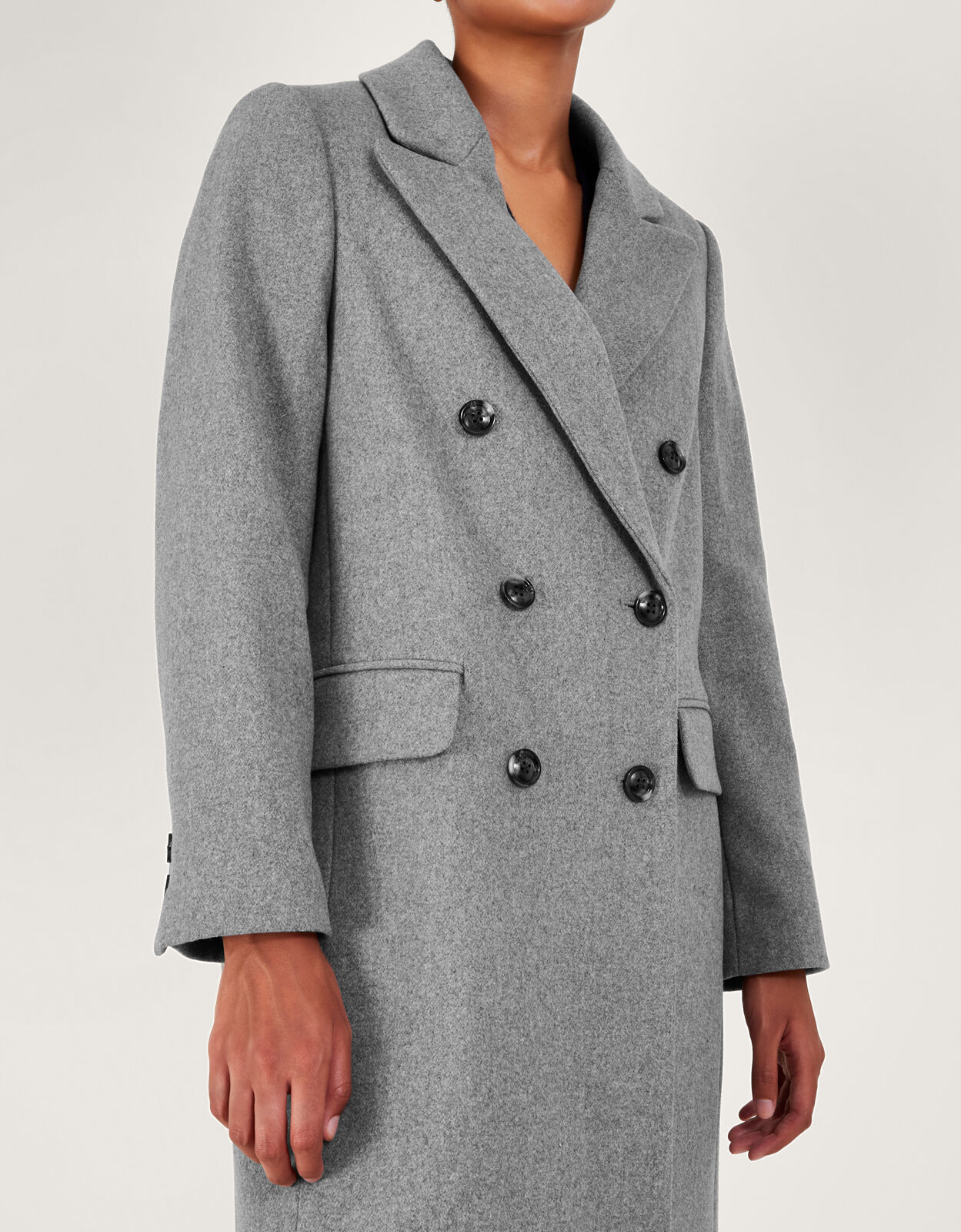 Monsoon grey coat cheap