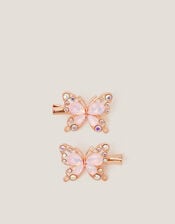 2-Pack Gemstone Butterfly Hair Clips, , large