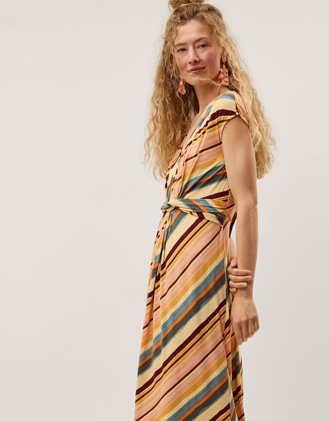 stripe jersey midi dress Tola Stripe Jersey Midi Dress Pink | Midi Dresses