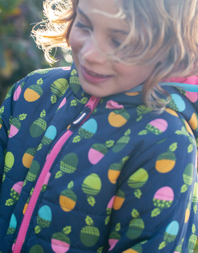 Frugi Reversible Toasty Trail Jacket, Blue (NAVY), large