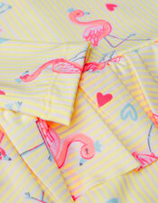 Baby Flamingo Skirted Swimsuit, Yellow (YELLOW), large