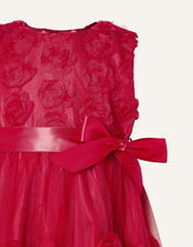 Baby 3D Rose Dress, Red (RED), large