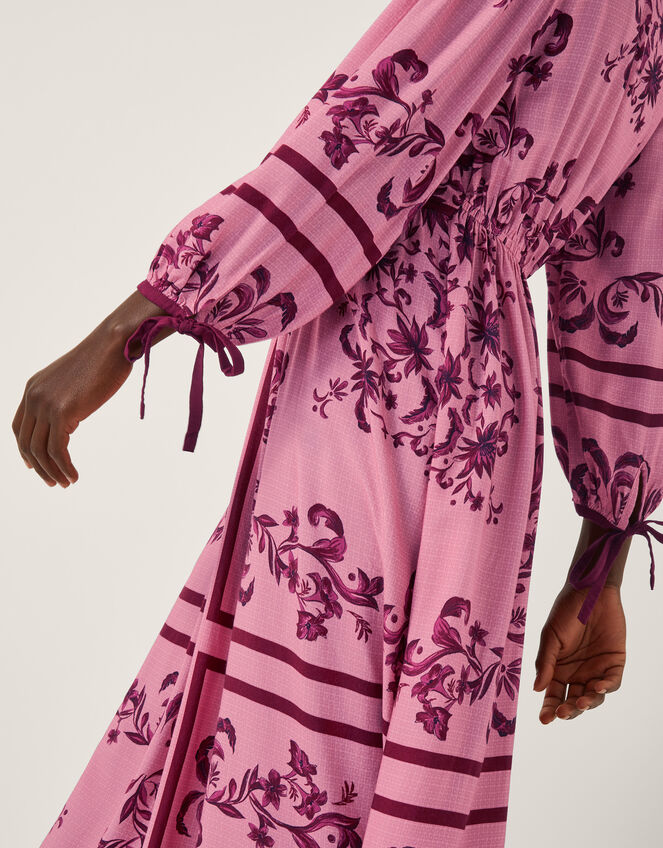 Matilde Floral Long Sleeve Midi Dress, Pink (PINK), large