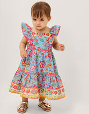 Baby Adara Floral Print Dress, Blue (BLUE), large