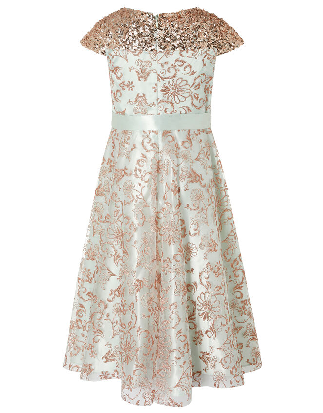 Riona Duck Egg Sparkle Dress, Teal (DUCK EGG), large